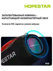 Черный портативная колонка Bluetooth HOPESTAR A60 / P39