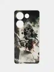 Песочный хаки чехол на Tecno Camon 20/20 Pro 4G (Текно Камон 20/20 Про 4G), с рисунком, защита камеры