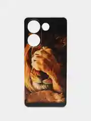 Светло-бежевый чехол на Tecno Camon 20/20 Pro 4G (Текно Камон 20/20 Про 4G), с рисунком, защита камеры
