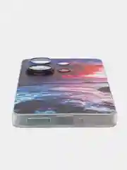 Фиолетовый чехол на Xiaomi Redmi Note 13 Pro 4G/Poco M6 Pro 4G, прозрачный, с рисунком, защита камеры