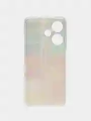 Бордовый чехол на Infinix Hot 30i (Инфиникс Хот 30и) с рисунком, прозрачный