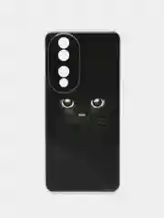 Шоколадный силиконовый чехол на Honor 90 (Хонор 90), прозрачный, с рисунком
