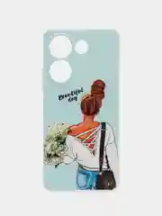 Тёмно-серый чехол на Tecno Camon 20/20 Pro 4G (Текно Камон 20/20 Про 4G), с рисунком, защита камеры