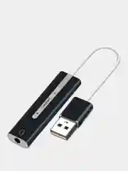 Внешняя звуковая карта USB 2.0 - Jack 3.5mm, звуковой адаптер USB