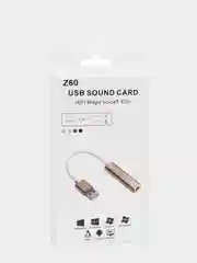 Внешняя звуковая карта USB 2.0 - Jack 3.5mm, звуковой адаптер USB