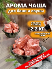 Чаша испаритель для бани и сауны потолочное крепление, Гималайская соль 2200 грамм