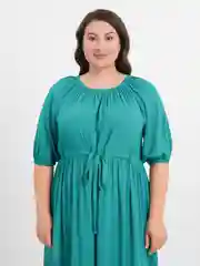 Лесной зеленый женское летнее платье