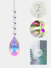 Лавандовый ловец солнца подвеска, цвет Северное сияние+серебро
