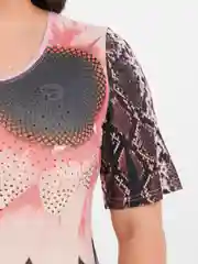Розовый платье женское летнее, ткань "Масло"