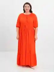 Коралловый женское летнее платье