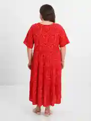 Красный женское летнее платье