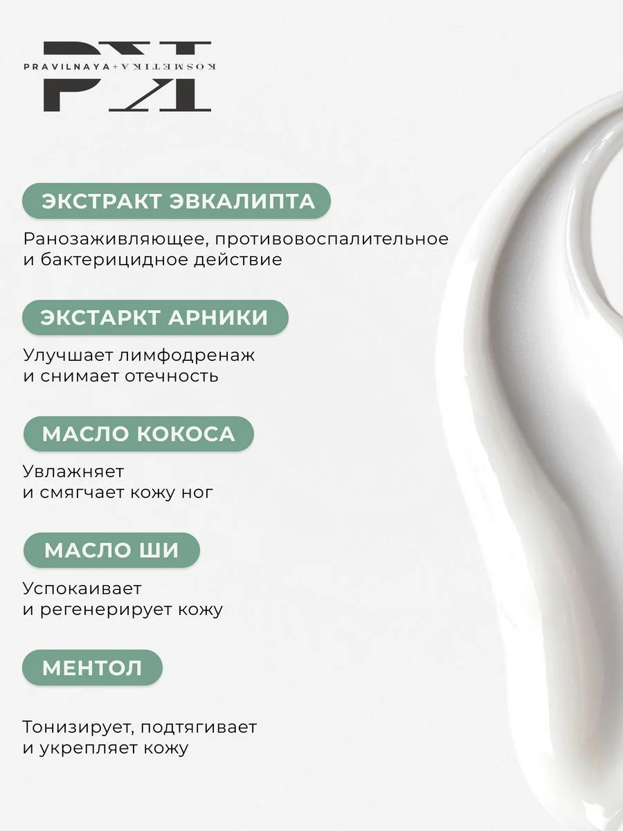 Лосьон для ног с лимфодренажным эффектом 200 мл, Pravilnaya Kosmetika