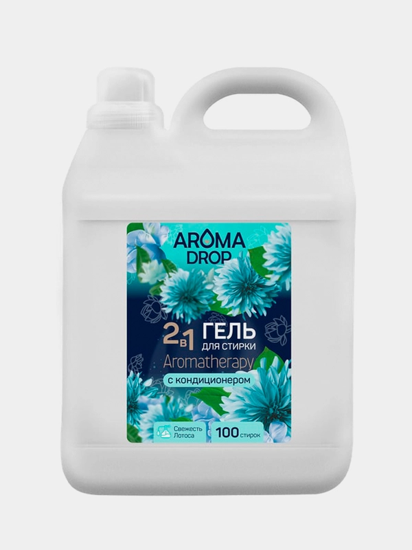 Гель для стирки с кондиционером Aroma Drop Aromatherapy Свежесть лотоса, 100 стирок, 5 л