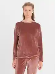 Бежевый женский велюровый костюм