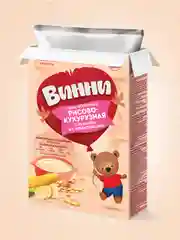 Каша детская Винни молочная, рисово-кукурузная, с бананом, с 6 месяцев, 200 г