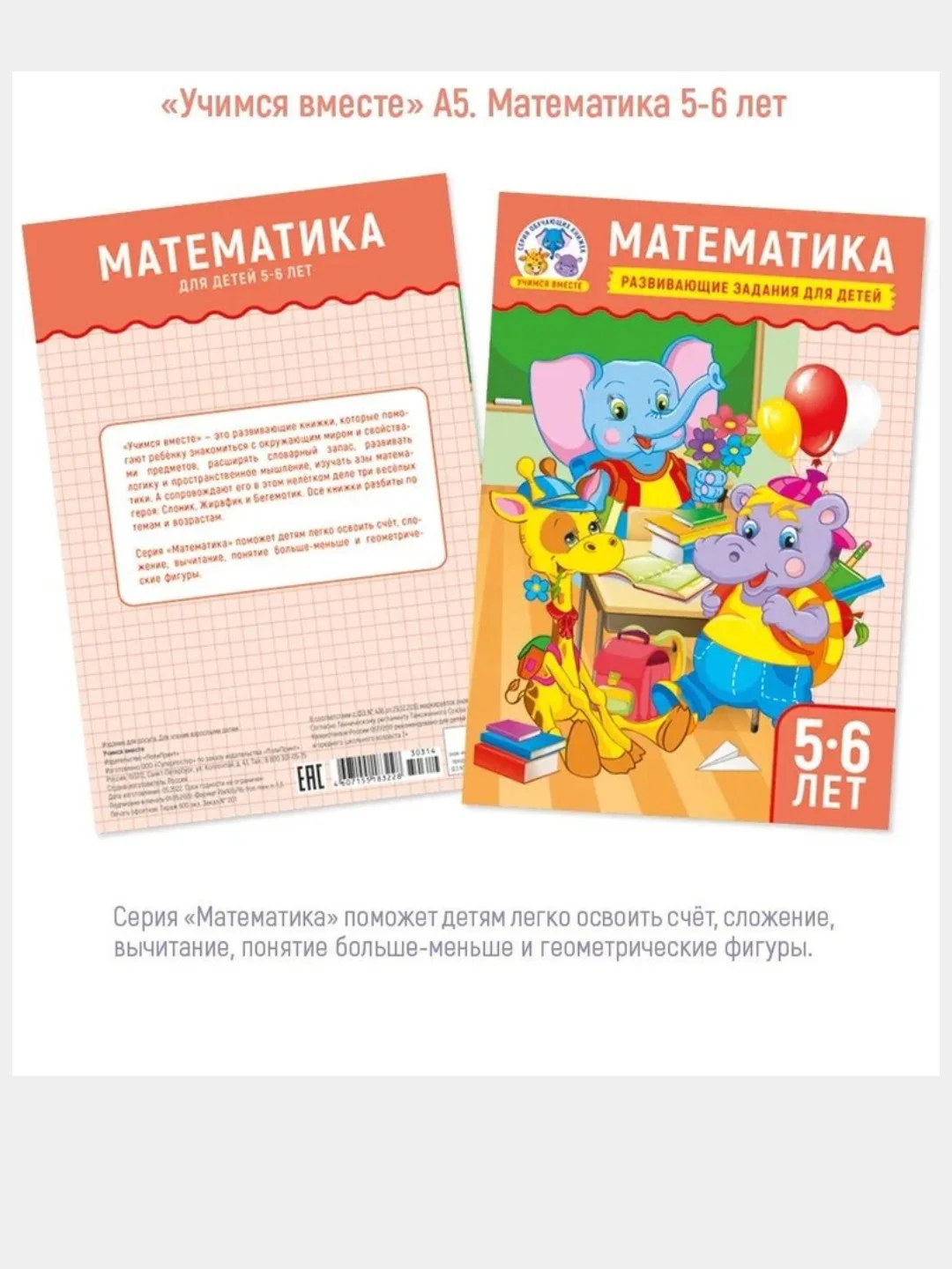 Рабочие тетрадки 4шт. Развивающие задания для детей 5-6 лет