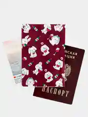 Багровый обложка на паспорт, обложка для паспорта