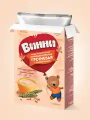Каша детская Винни, безмолочная, гречневая, с пребиотиками, с 4 месяцев, 200 г