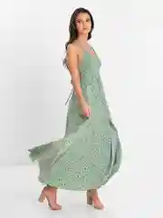 Черный сарафан женский летний, длинный, с вырезом