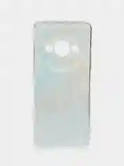 Голубой чехол на Redmi A3/Poco C61 / Редми А3/Поко С61 прозрачный, с рисунком, защита камеры