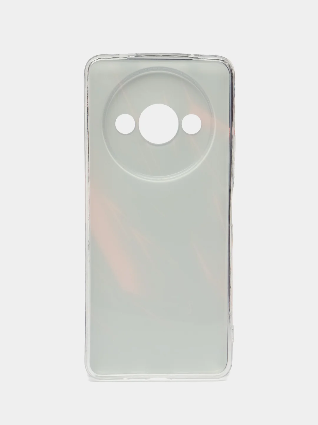 Красный чехол на Redmi A3/Poco C61 / Редми А3/Поко С61 прозрачный, с рисунком, защита камеры