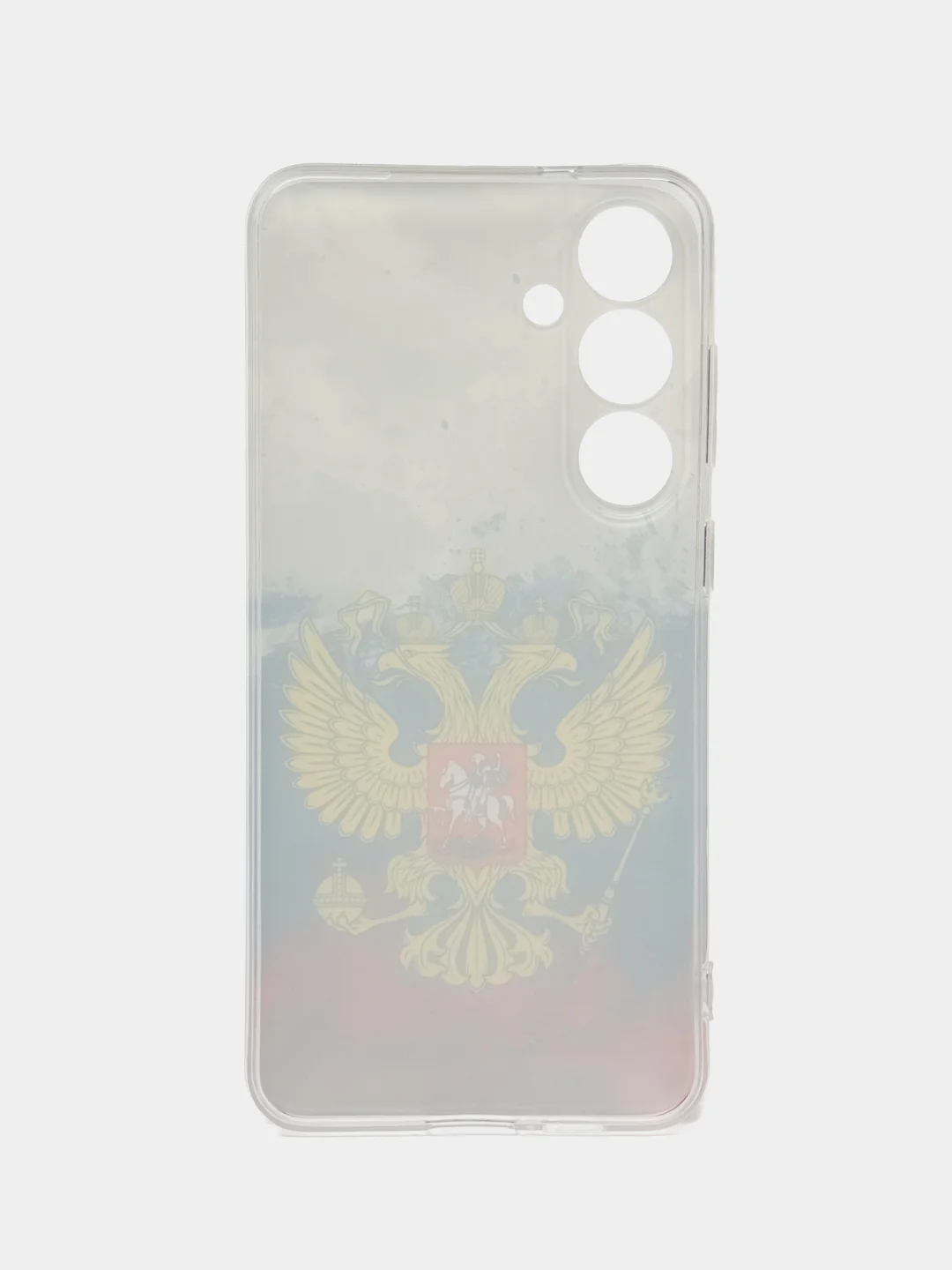Синий силиконовый чехол на Samsung Galaxy A15 / Самсунг А15 прозрачный, с принтом, защита камеры