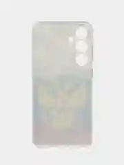 Синий силиконовый чехол на Samsung Galaxy A15 / Самсунг А15 прозрачный, с принтом, защита камеры