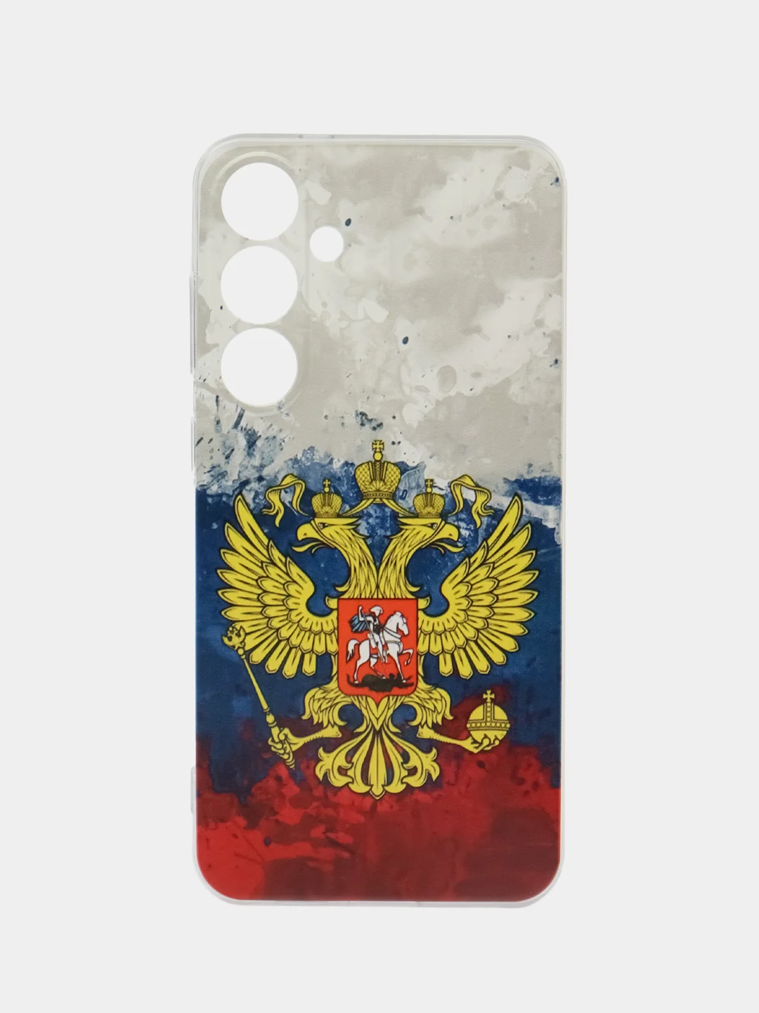 Синий силиконовый чехол на Samsung Galaxy A15 / Самсунг А15 прозрачный, с принтом, защита камеры
