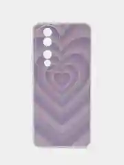 Лавандовый силиконовый чехол на Honor 90 (Хонор 90), прозрачный, с рисунком