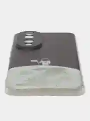 Серебряный силиконовый чехол на Honor 90 (Хонор 90), прозрачный, с рисунком