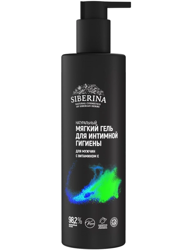 Мягкий гель для интимной гигиены Siberina для мужчин с витамином Е