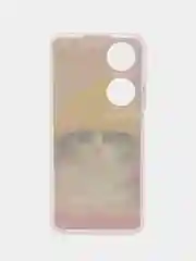 Желтый чехол на Honor X7B/90 Smart / Хонор X7B/90 Смарт прозрачный, с рисунком, защита камеры