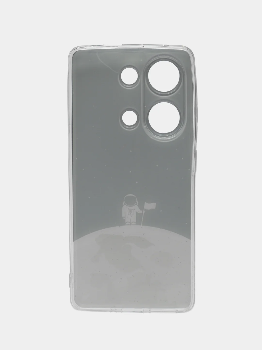 Серебряный чехол на Xiaomi Redmi Note 13 Pro 4G/Poco M6 Pro 4G, прозрачный, с рисунком, защита камеры