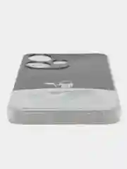 Серебряный чехол на Infinix Hot 30i (Инфиникс Хот 30и) с рисунком, прозрачный