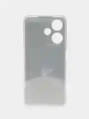 Серебряный чехол на Infinix Hot 30i (Инфиникс Хот 30и) с рисунком, прозрачный