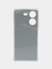 Хаки силиконовый чехол на Tecno Pova 5 (Текно Пова 5), прозрачный, с рисунком, защита камеры
