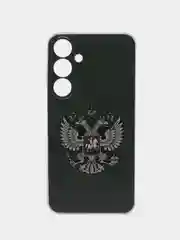 Приглушённый хаки силиконовый чехол на Samsung Galaxy A15 / Самсунг А15 прозрачный, с принтом, защита камеры