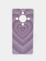 Лавандовый силиконовый чехол на Honor X9B (Хонор X9B), прозрачный, с рисунком, защита камеры