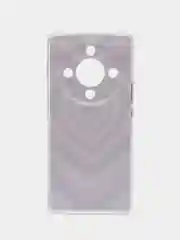 Лавандовый силиконовый чехол на Honor X9B (Хонор X9B), прозрачный, с рисунком, защита камеры