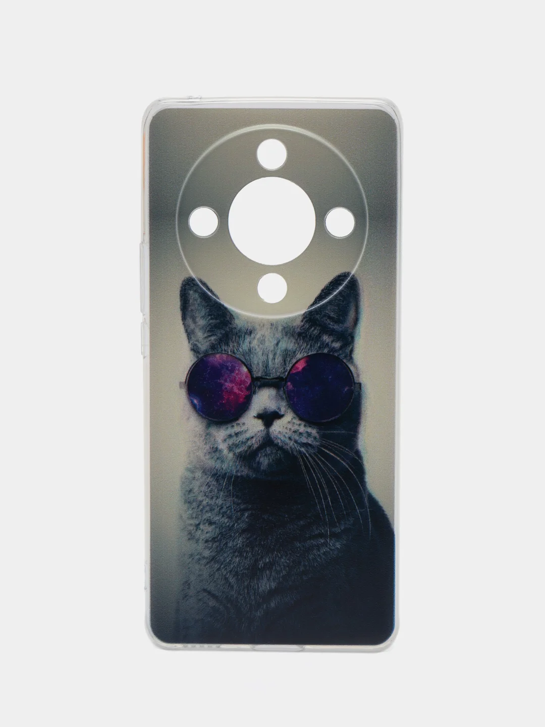 Синий меланж силиконовый чехол на Honor X9B (Хонор X9B), прозрачный, с рисунком, защита камеры