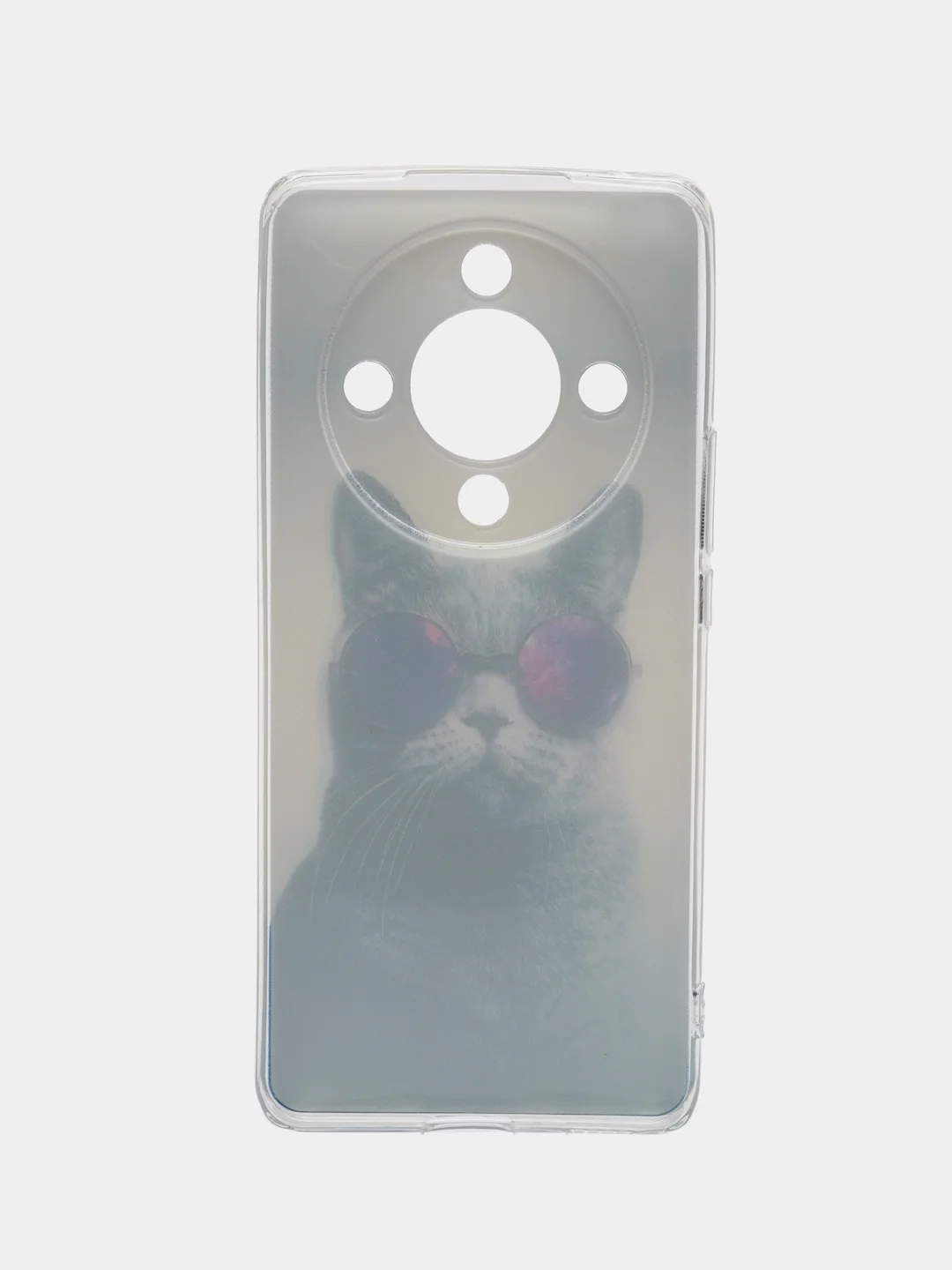 Синий меланж силиконовый чехол на Honor X9B (Хонор X9B), прозрачный, с рисунком, защита камеры