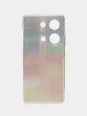 Бордовый чехол на Xiaomi Redmi Note 13 Pro 4G/Poco M6 Pro 4G, прозрачный, с рисунком, защита камеры