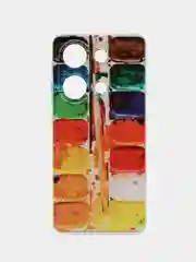 Бордовый чехол на Xiaomi Redmi Note 13 Pro 4G/Poco M6 Pro 4G, прозрачный, с рисунком, защита камеры