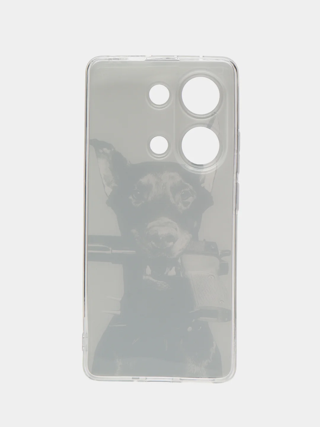 Серый чехол на Xiaomi Redmi Note 13 Pro 4G/Poco M6 Pro 4G, прозрачный, с рисунком, защита камеры