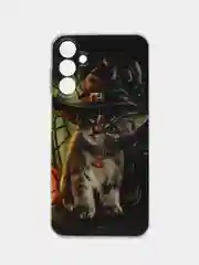 Медный силиконовый чехол на Samsung Galaxy A15 / Самсунг А15 прозрачный, с принтом, защита камеры