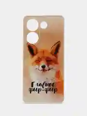 Оранжевый чехол на Tecno Camon 20/20 Pro 4G (Текно Камон 20/20 Про 4G), с рисунком, защита камеры
