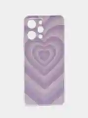Лавандовый силиконовый чехол на Xiaomi Redmi 12 (Редми 12), прозрачный, с рисунком, защита камеры