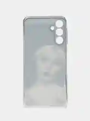 Бронзовый силиконовый чехол на Samsung Galaxy A15 / Самсунг А15 прозрачный, с принтом, защита камеры