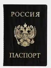 Черный обложка на паспорт, обложка для паспорта