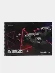 Альбом для рисования 40 листов А4, комплект 2 штуки, обложка картон, Brauberg, 200х283 мм
